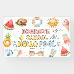 Auf Wiedersehen Schule, Hallo Sommer, Ende der Sch Banner