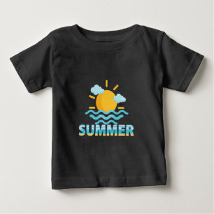 Auf Wiedersehen Schule, Hallo Sommer-Sonnen-Ferien Baby T-shirt