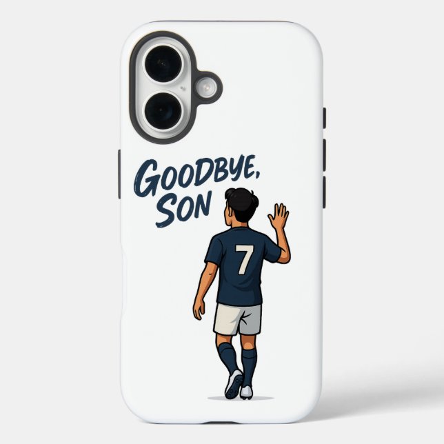 Auf Wiedersehen, Sohn | Emotionalnummer 7 Fußballt iPhone 16 Hülle (Rückseite)