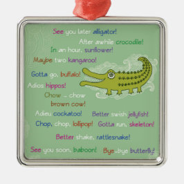 Auf Wiedersehen und Viel Glück von Group, Alligato Silbernes Ornament