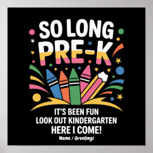 Auf Wiedersehen Vorkindergarten, es war Spaß Acht Poster