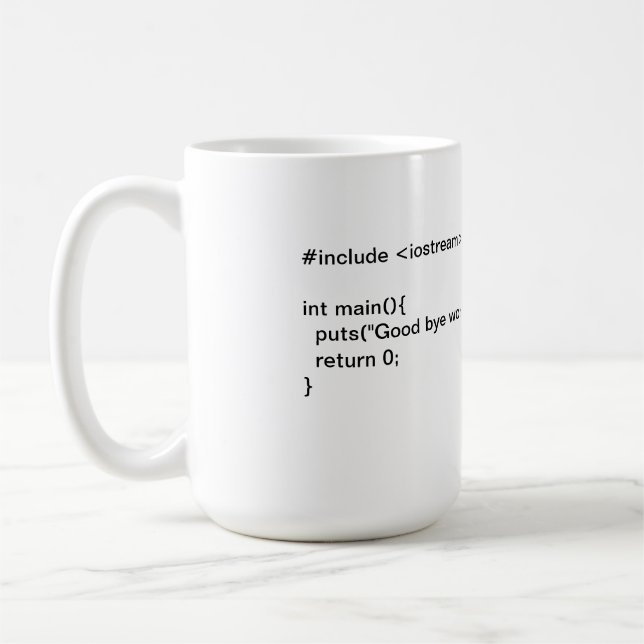Auf Wiedersehen Welt Kaffeetasse (Links)