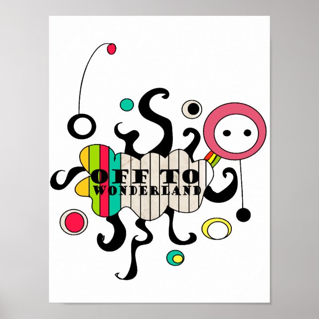 auf wunderland - drucken poster (Vorne)