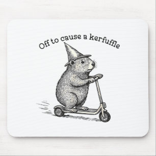 Auf zu einem Tumult Wasserschwein Rollerchaos Fu Mousepad