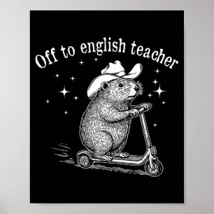 Auf zum englischen lustigen englischen Waldmurmelt Poster