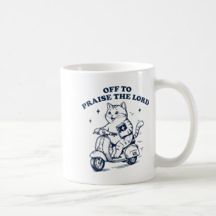 Auf zum Lob des Herrn Katze lustiger christlicher Kaffeetasse