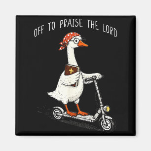Auf zum Lob des Herrn Lustiger christlicher Meme-G Magnet
