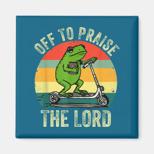 Auf zum Lob des Herrn Lustiger Frosch Bibelstudium Magnet