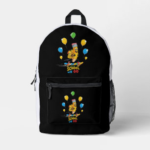 Auf zur Schule wir gehen Süßer Cartoon Bleistift Bedruckter Rucksack