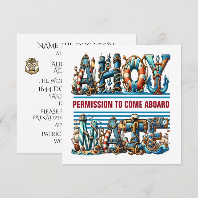 AUFBAU DER ERLAUBNIS EINLADUNG (Vorne/Hinten)