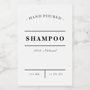 Aufbewahrung der Produktkennzeichnung - SHAMPOO Lebensmitteletikett