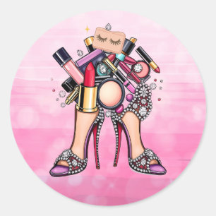 Aufblähen   Glam Runder Aufkleber