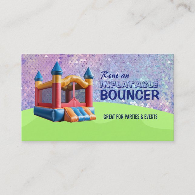 Aufblasbare Bouncer-Visitenkarten Visitenkarte (Vorderseite)