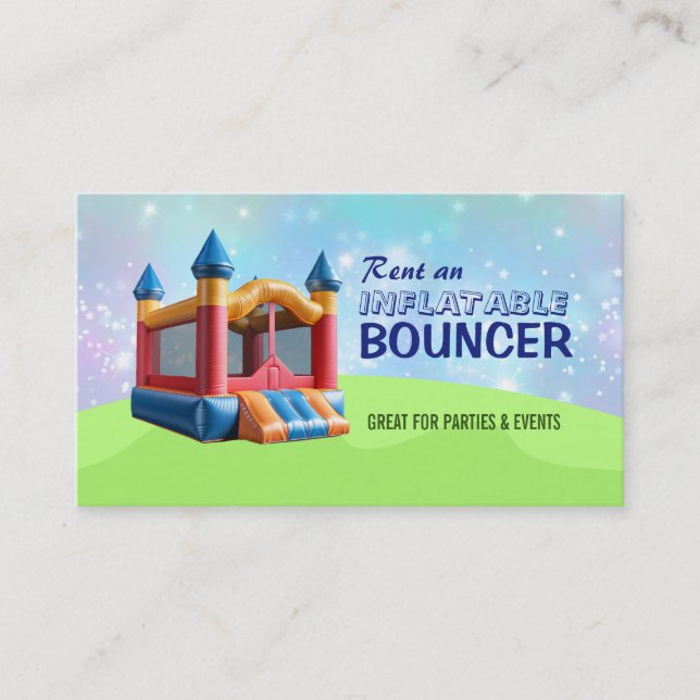 Aufblasbare Bouncer-Visitenkarten Visitenkarte (Vorderseite)