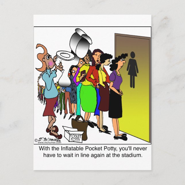 Aufblasbare Pocket Potty Postkarte (Vorderseite)