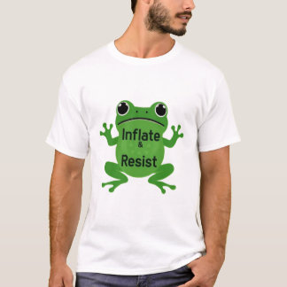 Aufblasen & Widerstehen – Minimalistischer Frosch- T-Shirt