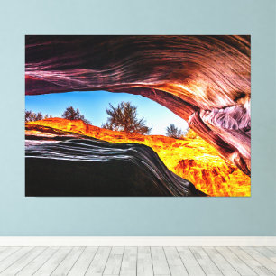 Aufblick in den Peekaboo Canyon Leinwanddruck