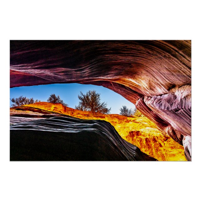 Aufblick in Peekaboo Canyon Poster (Vorderseite)