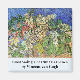 Aufblühende Kastanienzweige von Vincent van Gogh Magnet