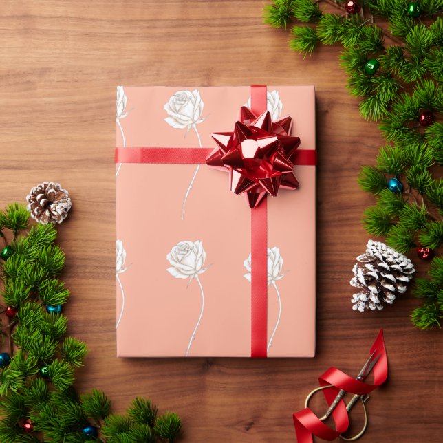 Aufblühende Rose - Geburtstagsgeschenk Geschenkpapier (Feiertagsgeschenk)
