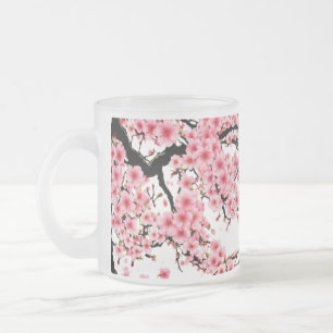 Aufblühende Zweige Mattglas-Tasse (300 ml) Mattglastasse