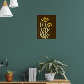 Aufblühender Schnittlauch Botanischer Kunstdruck | Poster