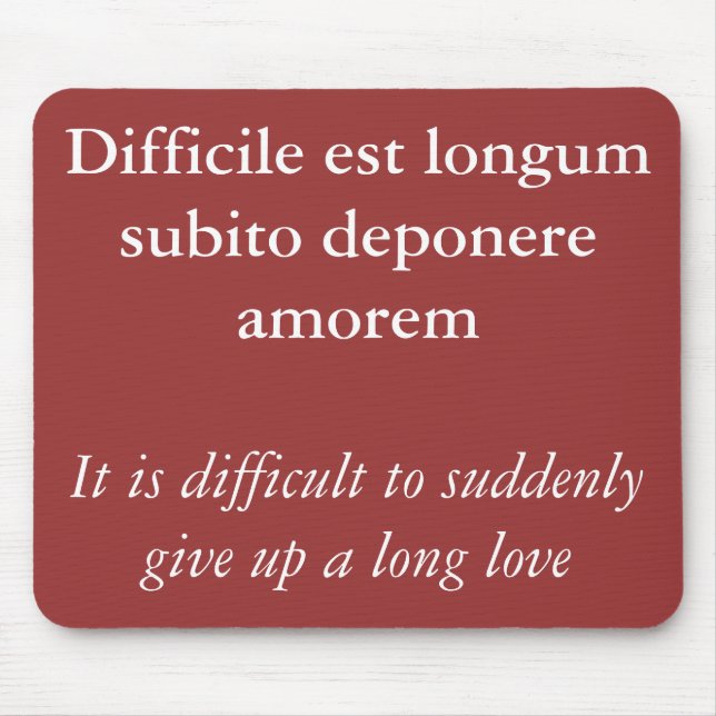 Aufbrechen - Catullus-Zitat Mousepad (Vorne)