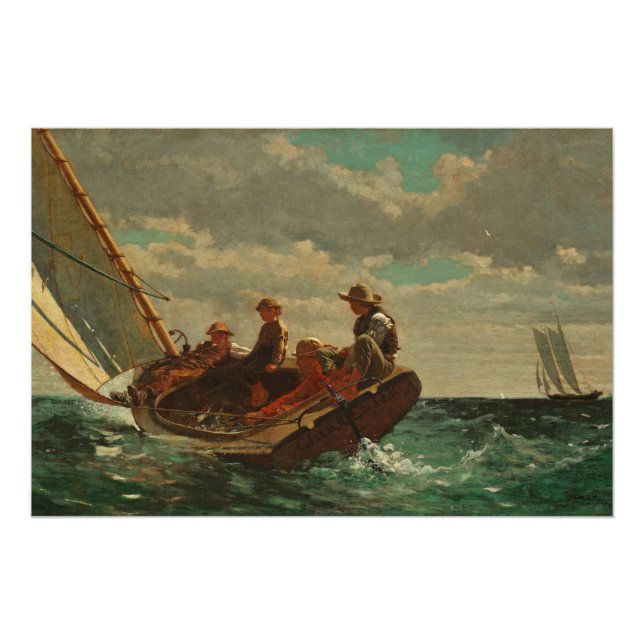 Aufbrechen (ein fairer Wind) 1873-76 Poster (Vorderseite)