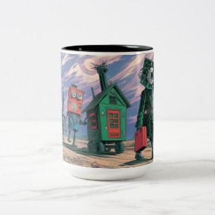 Aufbruch in bessere Gefilde Zweifarbige Tasse