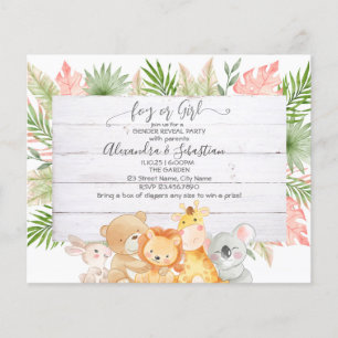 Aufdeckung der Einladung von Watercolor Forest Ani Flyer