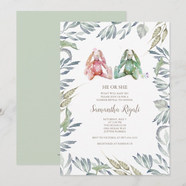 Aufdeckung der sonnigen Einladung (Vorne/Hinten)