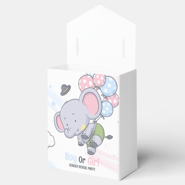 Aufdeckung eines Niedlichen Elefanten bei Jungen o Geschenkschachtel (Geöffnet)