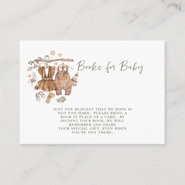 Aufdeckung von Boho-Wäscheleinen für Baby Begleitkarte (Vorderseite)