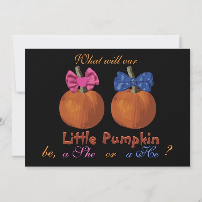 Aufdeckung von Einladungen für das Halloween-Baby (Vorderseite)
