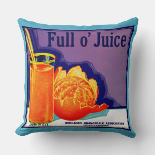 Aufdruck des orangefarbenen Kratetiketts "Full o’  Kissen