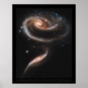Aufeinander einwirkengalaxiepaare riefen Arp 273 Poster
