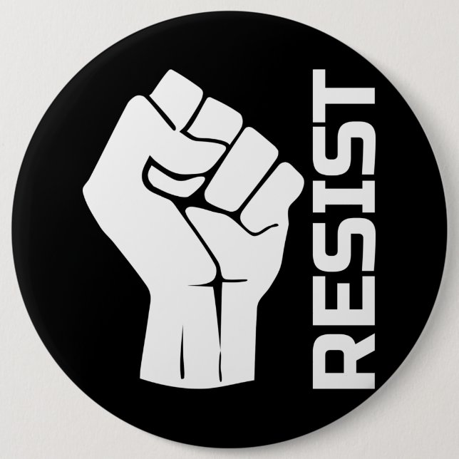 Aufenthalt mit Faust - in weiß 0002 Button (Vorderseite)