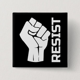 Aufenthalt mit Faust - in weiß 0002 Button