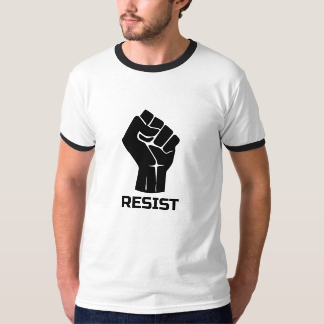 Aufenthalt mit Faust - schwarz T-Shirt (Vorderseite)