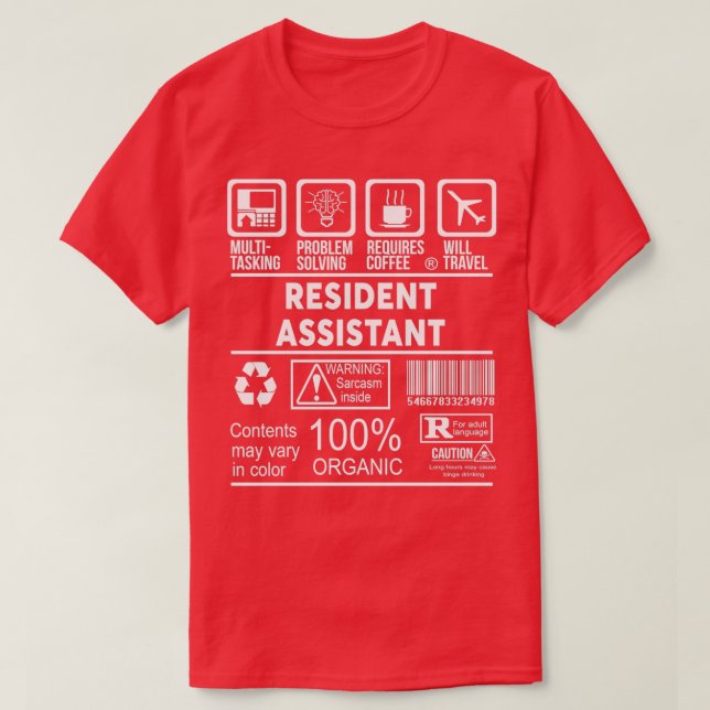 AUFENTHALTSASSISTENT NICE DESIGN 2017 T-Shirt (Design vorne)