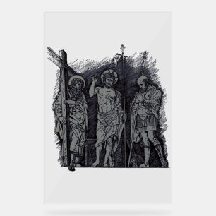 Auferstandener Christus zwischen den Heiligen Andr Acrylschild