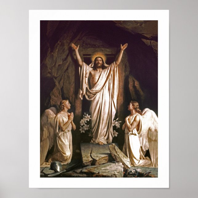 Auferstehung Christi durch Carl Bloch. Fine Art Poster (Vorne)