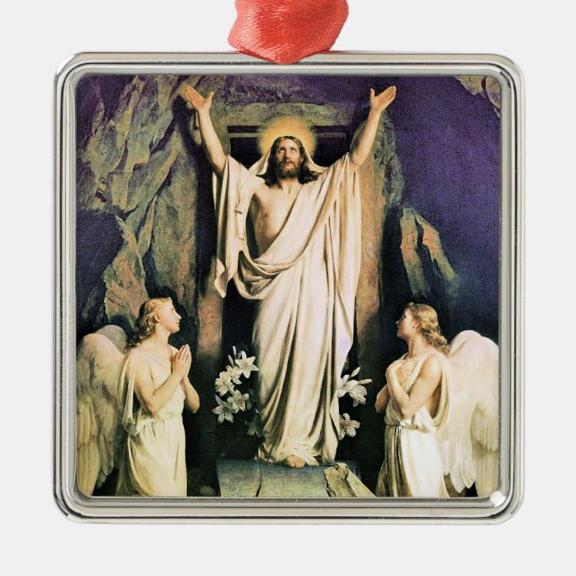 Auferstehung Christi, Gemälde von Carl Bloch, Ornament Aus Metall (Vorne)