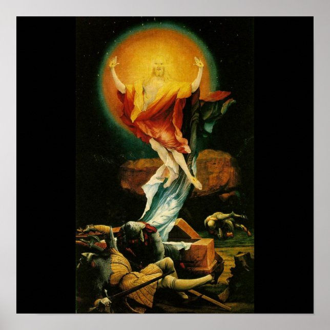 Auferstehung Christi - Poster - Schwarzer Hintergr (Vorne)