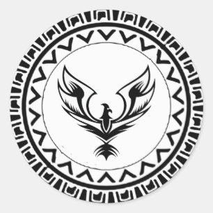 Auferstehung des Phönix Runder Aufkleber