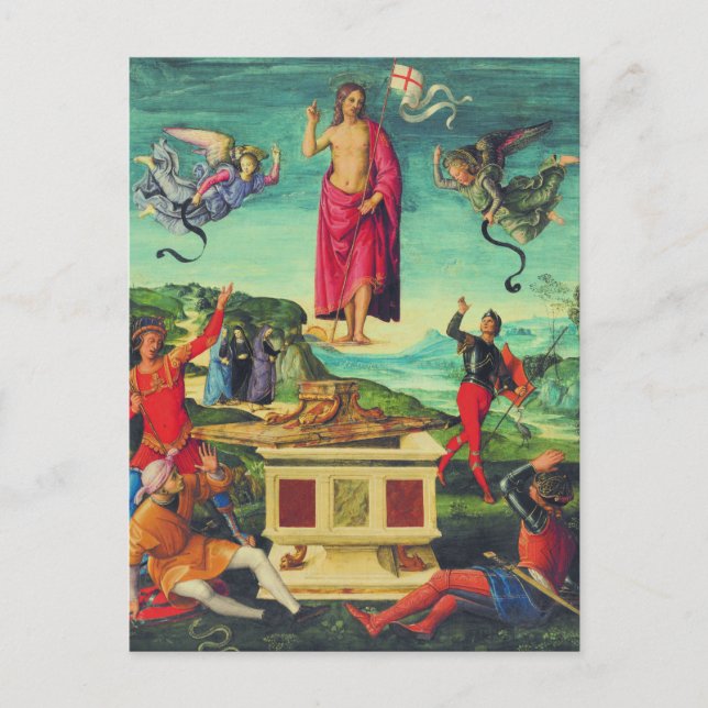 Auferstehung Jesu Christi durch Raphael Ankündigungspostkarte (Vorderseite)