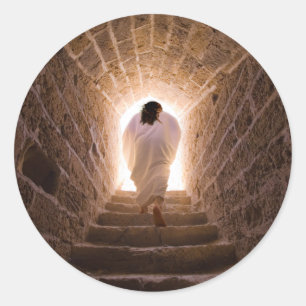 Auferstehung Jesu Christi Runder Aufkleber