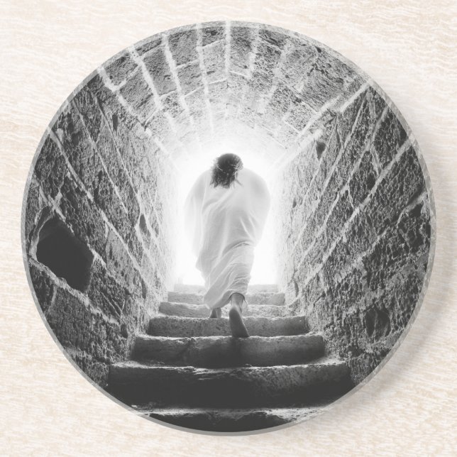 Auferstehung Jesu Christi Sandstein Untersetzer (Vorne)