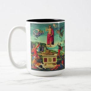 Auferstehung Jesu Christi von Raffael Zweifarbige Tasse