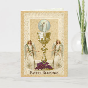 Auferstehung Ostern Jesus Engel Eucharist katholis Feiertagskarte